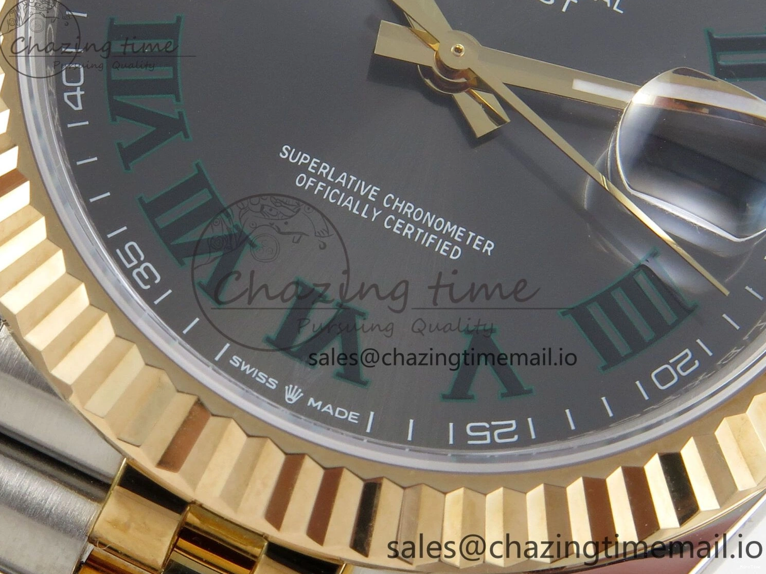 MiroTime 0424 Reliable DateJust 41mm 126333 SS YG 3EF 1:1 Best Edition Gray Roman Dial on SS YG Jubilee Bracelet SA 302